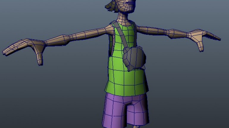 A rendering in Maya of one of the playable in-game characters, Gary.