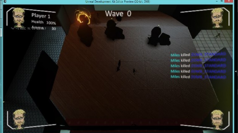 A screenshot of the game in debug mode, with the lighting maps "uncooked".