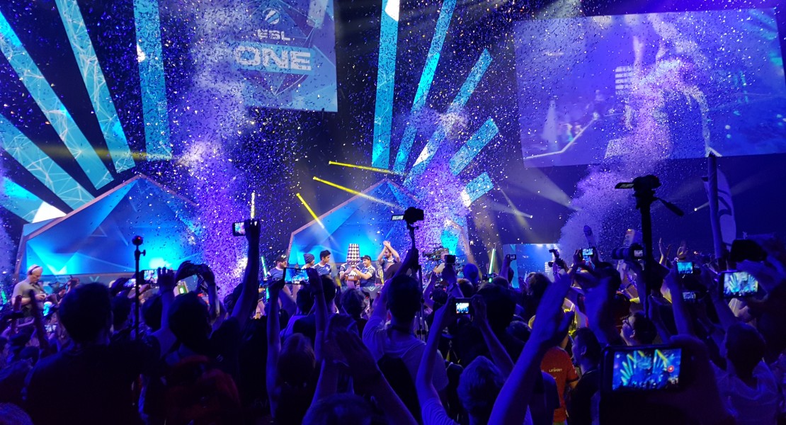Picture taken after the celebrations of winning the grand final of ESL One Cologne 2016.