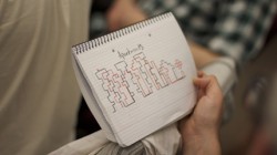 A very crude drawing of one of the levels featured in the game. Designed by Dan Griliopoulos.