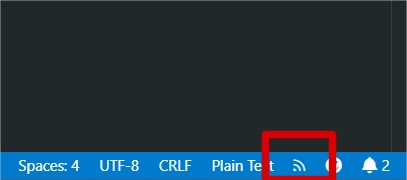 You should notice this little icon in your status bar for Visual Studio Code once you have successfully established a connection with the target machine over SSH.